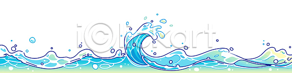 AI파일 일러스트 관광지 국내일러스트 날씨 모션 물 물결 바다 수면 여름 오브젝트 자연 태양 파도 파도소리 풍경 하늘 해변 해수욕