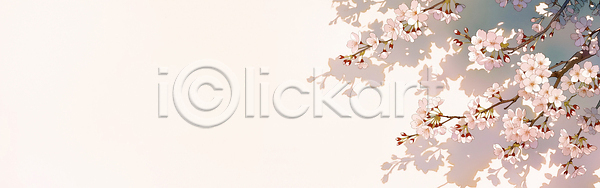 JPG 일러스트 AI일러스트 AI콘텐츠 국내일러스트 그림자 꽃 꽃봉오리 꽃잎 나무 나뭇가지 백그라운드 벚꽃 봄 뷰티풀 야외 자연 조화 줄기 하늘 햇빛