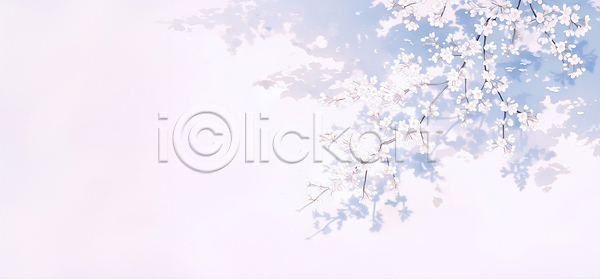 JPG 일러스트 AI일러스트 AI콘텐츠 계절 국내일러스트 꽃 꽃잎 나무 날씨 만개 벚꽃 봄 뷰티풀 생명 잎 자연 조경 파란색 풍경 풍경화 하늘 흰색