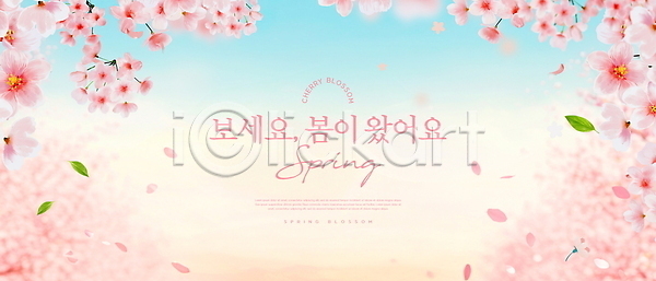 즐거움 사람 PSD 편집이미지 계절 공원 꽃 꽃잎 나무 만개 벚꽃 봄 봄배경 뷰티풀 이미지편집 자연 풍경 하늘