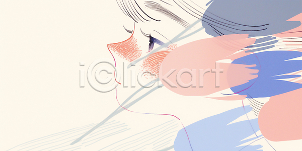 분위기 사람 JPG 옆모습 일러스트 AI일러스트 AI콘텐츠 국내일러스트 그림 디자인 모양 백그라운드 선 손그림 예술 자연 창작 컬러 표현 한국