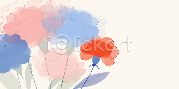 분위기 행복 JPG 일러스트 AI일러스트 AI콘텐츠 감정 국내일러스트 그래픽 꽃 디자인 백그라운드 분홍색 뷰티풀 빨간색 소프트 예술 자연 장식 창조 카네이션 컬러 파란색 화사함