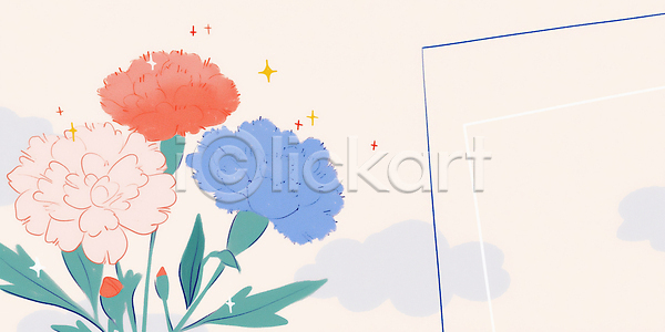 JPG 일러스트 AI일러스트 AI콘텐츠 관찰 국내일러스트 그림 꽃 디자인 백그라운드 뷰티풀 색감 선 식물 예술 일상 자연 조화 카네이션 캐릭터 컬러 하늘