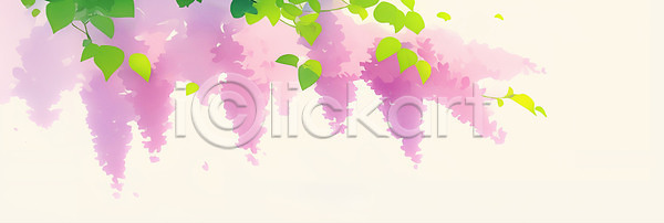 JPG 일러스트 AI일러스트 AI콘텐츠 국내일러스트 꽃 꽃잎 나무 등나무 등나무꽃 보라색 봄 뷰티풀 빛 생동감 생명 식물 잎 자연 장면 줄기 채색 초록색 풍경 환경