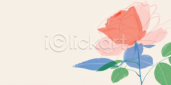 부드러움 JPG 일러스트 AI일러스트 AI콘텐츠 국내일러스트 그림 꽃 단순화된 디자인 백그라운드 분홍색 선 식물 예술 잎 자연 장미 장식 줄기 창의성 컬러 표현 화사함