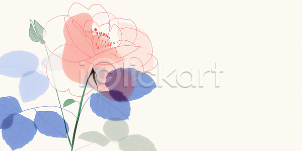 JPG 일러스트 AI일러스트 AI콘텐츠 감각 국내일러스트 그래픽 꽃 디자인 모양 백그라운드 분홍색 뷰티풀 선 식물 심플 예술 잎 자연 장미 장식 조화 컬러 파란색