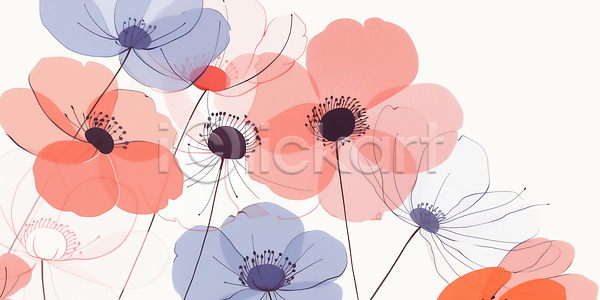 부드러움 JPG 일러스트 AI일러스트 AI콘텐츠 국내일러스트 그래픽 그림 꽃 독창 디자인 디지털 모던 모양 백그라운드 선 수채화 식물 예술 장식 컬러