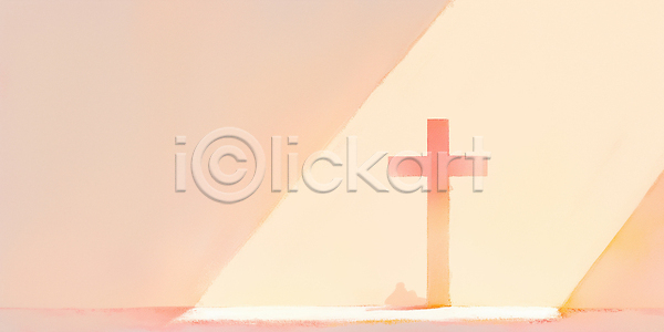 고요 JPG 일러스트 AI일러스트 AI콘텐츠 감상 공간 국내일러스트 그림 기도 기독교 단순화된 백그라운드 빛 상징 신성 십자가 예배 예술 장면 조명 종교 표현