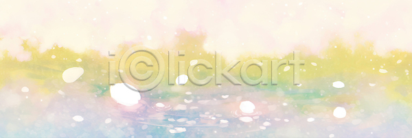 부드러움 분위기 여유 편안함 JPG 일러스트 AI일러스트 AI콘텐츠 국내일러스트 꽃잎 나무 물 벚꽃 뷰티풀 수면 수채화 일상 자연 컬러 풍경 풍경화 하늘 흩어짐