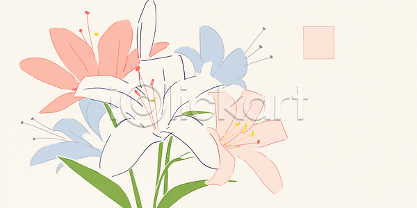 JPG 일러스트 AI일러스트 AI콘텐츠 국내일러스트 그래픽 꽃 꽃병 꽃잎 꾸미기 더위 디자인 백그라운드 백합 분홍색 식물 여름 예술 자연 창의력 컬러 파란색 패턴 화사함 화초