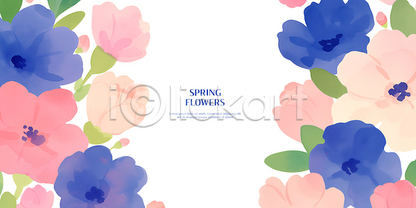 부드러움 PSD 일러스트 국내일러스트 그림 꽃 꽃밭 디자인 미술 백그라운드 봄 수채화 식물 예술 자연 장식 컬러 파스텔 패턴 프레임 화사함 화초