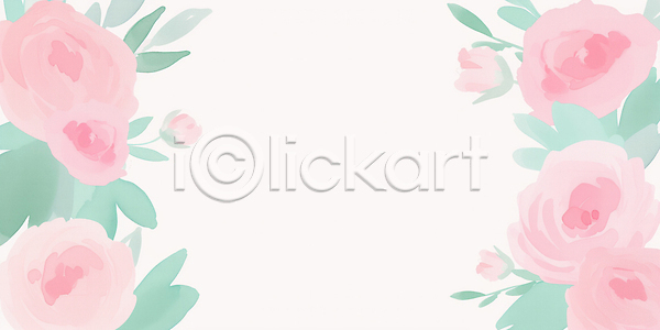 부드러움 JPG 일러스트 AI일러스트 AI콘텐츠 국내일러스트 그래픽 꽃 디자인 모양 백그라운드 분홍색 뷰티풀 수채화 식물 예술 잎 자연 장미 장식 컬러 페인팅