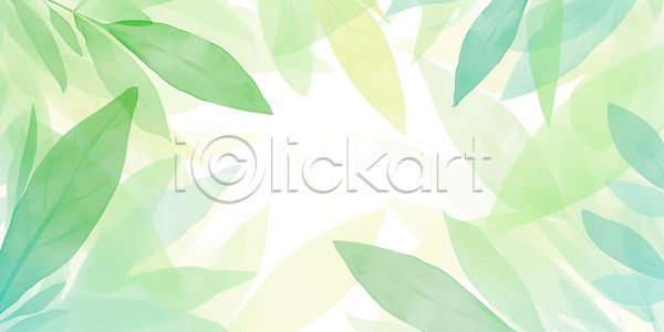 부드러움 JPG 일러스트 AI일러스트 AI콘텐츠 국내일러스트 나뭇잎 백그라운드 보테니컬아트 수채화 식물 여름 잎 자연 초록색 컬러 환경