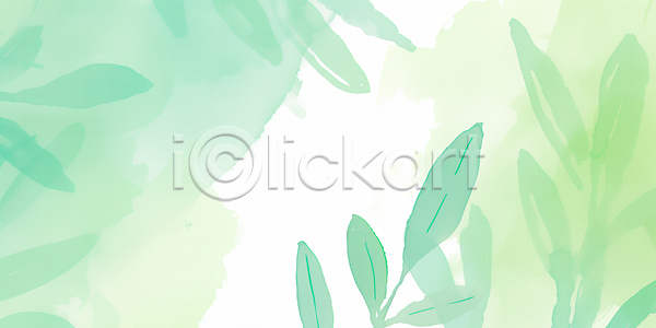 부드러움 분위기 JPG 일러스트 AI일러스트 AI콘텐츠 국내일러스트 백그라운드 보테니컬아트 수채화 식물 예술 잎 자연 초록색 컬러