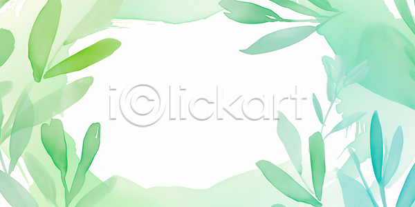 신선 JPG 일러스트 AI일러스트 AI콘텐츠 국내일러스트 나뭇잎 백그라운드 보테니컬아트 색채 수채화 스크린 식물 예술 자연 초록색 추상 컬러 환경