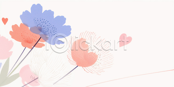 사랑 JPG 일러스트 AI일러스트 AI콘텐츠 국내일러스트 그림 꽃 디자인 분홍색 뷰티풀 식물 자연 하트 화사함