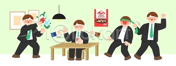 거절 결심 남자 AI파일 일러스트 국내일러스트 금주 꾸준함 노력 만취 작심삼일 절제 종이 주류 직원 직장인 컵 회식