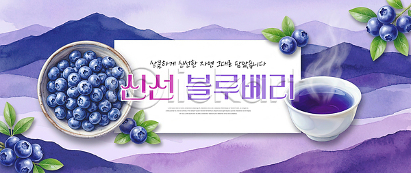 따뜻함 PSD 편집이미지 건강 과일 보라색 블루베리 여름음식 음식 이미지편집 자연 찻잔