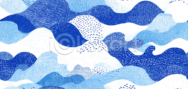 흐름 JPG 일러스트 AI일러스트 디자인 모던 물결 미술 예술 추상 파란색 패턴 흰색
