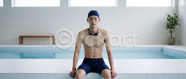 준비 남자 JPG 편집이미지 AI인물포토 모자 물 수영 수영모 수영복 수영장 실내 운동 의료성형뷰티 청결 편집실사