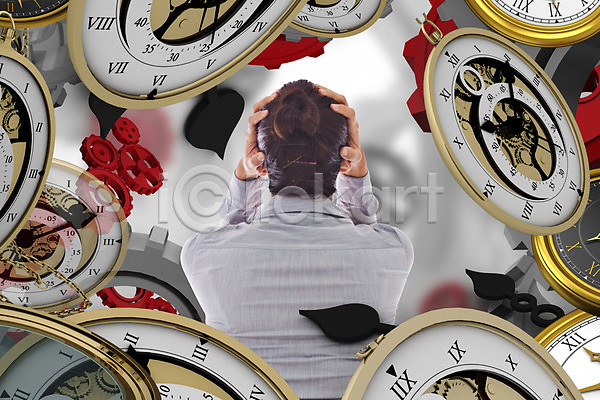 20대 성인 성인여자한명만 여자 한명 JPG 비네팅 포토 해외이미지 갈색머리 기계 디지털 비즈니스 비즈니스우먼 빨간색 산업 스타일 시간 시계 카운트다운 컴퓨터그래픽 톱니바퀴 해외202004 회색 흰색