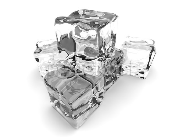 상쾌 시원함 추위 사람없음 3D JPG 일러스트 포토 해외이미지 고립 고체 그래픽 디지털 만들기 물 블록 얼음 젖음 큐브 투명 파란색 해외202004 흰색