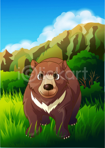 사람없음 EPS 일러스트 곰 동물 동물원 반달곰 산 삼림지대 야생동물 야외 열대우림 육지동물 자연 주간 지리산 척추동물 포유류 한마리