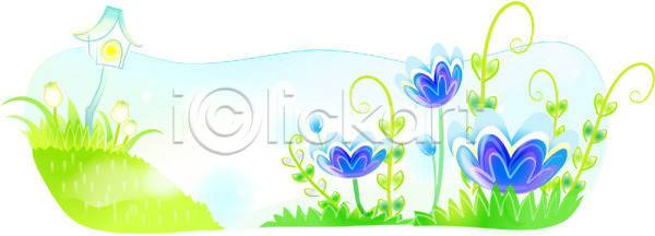 사람없음 EPS 일러스트 계절 꽃 백그라운드 보라색 봄 사계절 식물 야외 우체통 자연 주간 컬러 풍경(경치)