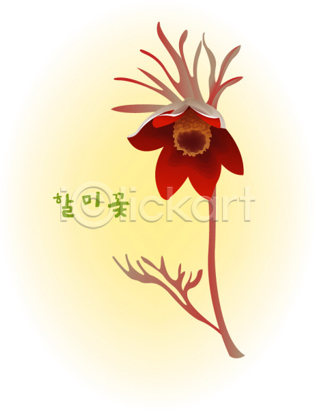 사람없음 EPS 일러스트 계절 꽃 꽃백그라운드 백그라운드 봄 봄꽃 빨간색 식물 자연 컬러 클립아트 할미꽃