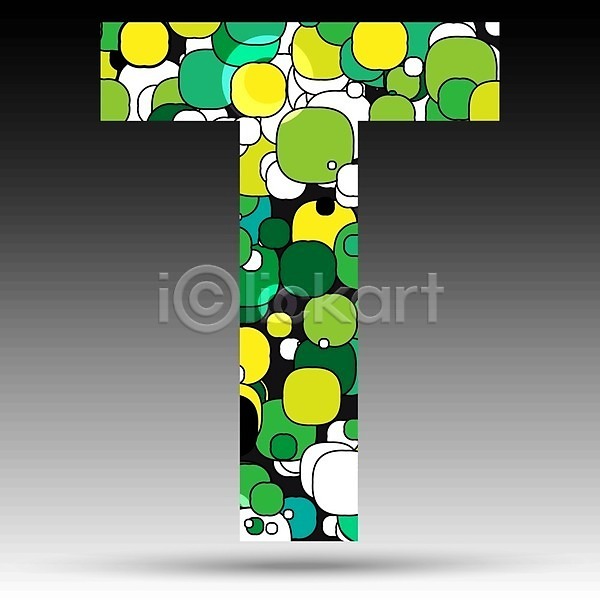 사람없음 EPS 일러스트 해외이미지 T 그래픽 대문자 물방울무늬 알파벳 초록색 텍스트 해외202004