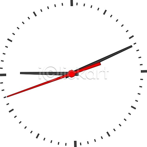 EPS 근접촬영 일러스트 해외이미지 고립 빨간색 선 손목시계 시간 해외202004 흰배경