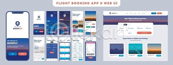 전자상거래 사람없음 EPS 일러스트 템플릿 해외이미지 UI 공항 대패 디지털 레이아웃 로그인 모바일 목업 비즈니스 서비스 서점 소셜미디어 스마트폰 스크린 승객 어플리케이션 여행 온라인 와이어프레임 웹 인터넷 인터페이스 착륙 타이머 터치스크린 티켓 페이지 항공 해외202004 해외일러스트 휴가