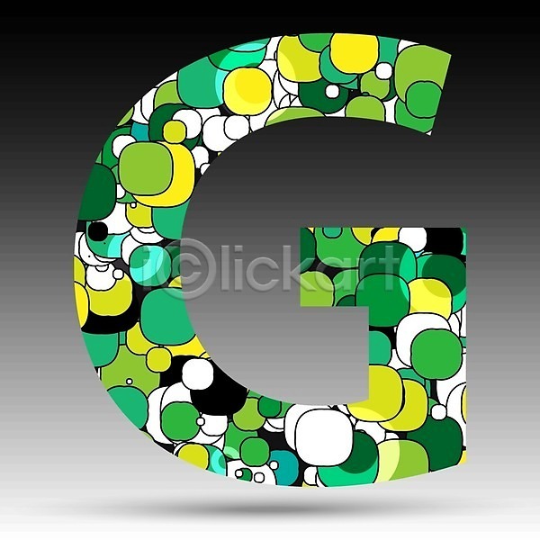 사람없음 EPS 일러스트 해외이미지 G 그래픽 대문자 물방울무늬 알파벳 초록색 텍스트 해외202004