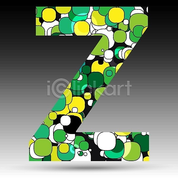 사람없음 EPS 일러스트 해외이미지 Z 그래픽 대문자 물방울무늬 알파벳 초록색 텍스트 해외202004
