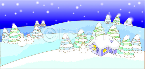 사람없음 EPS 일러스트 겨울 겨울배경 계절 나무 눈(날씨) 눈사람 마을 백그라운드 사계절 야외 자연 주택 풍경(경치)