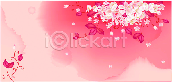 사람없음 EPS 일러스트 계절 꽃 백그라운드 벚꽃 봄 봄꽃 분홍색 식물 자연 컬러 풍경(경치)