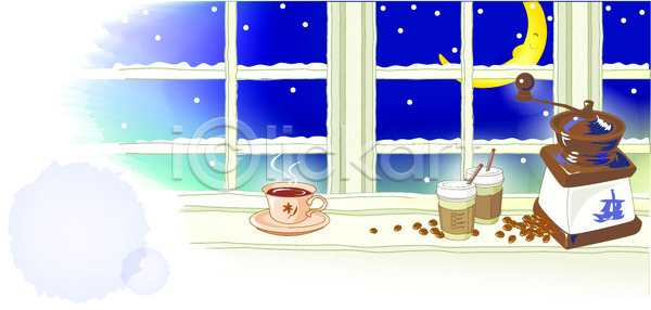 사람없음 EPS 일러스트 가을(계절) 가을배경 겨울 겨울배경 계절 그라인더 눈(날씨) 달 백그라운드 사계절 야간 원두 음식 자연 주방용품 창가 창문 초승달 커피 커피메이커 풍경(경치) 한잔
