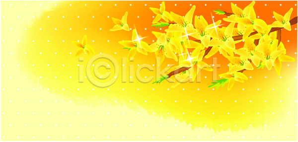 사람없음 EPS 일러스트 개나리 계절 꽃 나뭇가지 노란색 백그라운드 봄 봄꽃 식물 자연 컬러 풍경(경치)
