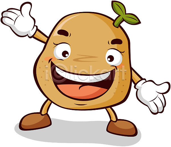 사람없음 EPS 일러스트 감자 농작물 식재료 음식캐릭터 의인화 채소 캐릭터 클립아트 특산물 특산물캐릭터 홍보캐릭터