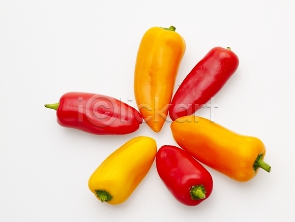 사람없음 JPG 포토 가로 노란색 농작물 누끼 빨간색 스튜디오촬영 식물 식재료 실내 음식 채소 파프리카 피망