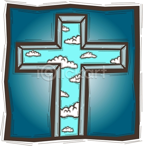 구출 희망 사람없음 EPS 일러스트 구름(자연) 기독교 기독교용품 십자가 어둠 종교 종교용품 하늘