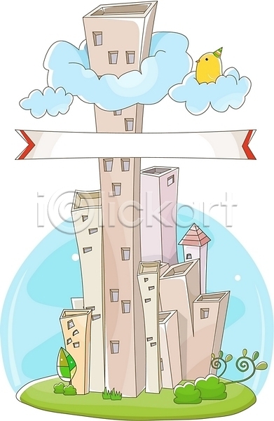 사람없음 EPS 일러스트 건물 건축 고층빌딩 구름(자연) 도시 마을 병아리 빌딩 아파트 야외 풍경(경치) 현수막