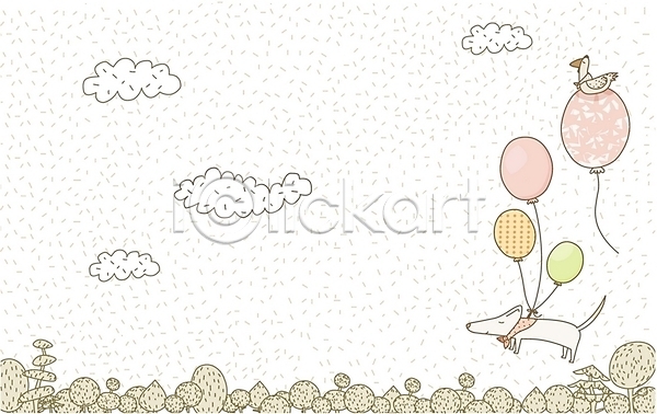 사람없음 EPS 일러스트 가을(계절) 가을배경 개 계절 구름(자연) 닭 동물 백그라운드 사계절 야외 육지동물 자연 척추동물 포유류 풍선 하늘