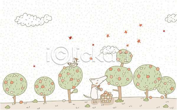 사람없음 EPS 일러스트 가을(계절) 가을배경 개 계절 과수원 과일 구름(자연) 나무 닭 동물 백그라운드 사계절 야외 육지동물 자연 척추동물 포유류 하늘