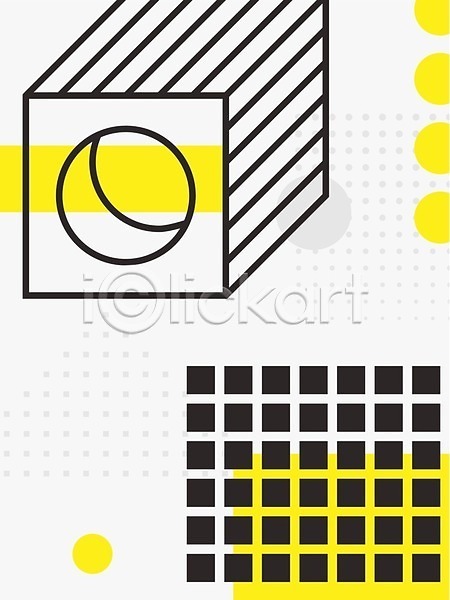 사람없음 EPS 일러스트 템플릿 해외이미지 검은색 그래픽 기하학 노란색 디자인 멤피스디자인 모양 미니멀리스트 백그라운드 선 스타일 심플 원형 윤곽 장식 추상 팝 패턴 포스터 해외202004 흰색