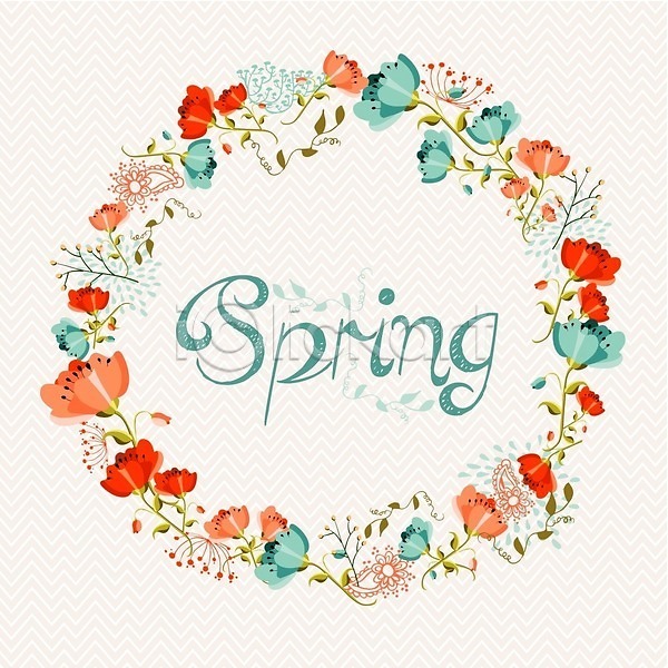 우아함 EPS 일러스트 해외이미지 꽃 꽃무늬 디자인 무료이미지 배너 백그라운드 봄 원형 타이포그라피 프레임 해외202004 해외일러스트