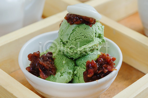 달콤 사람없음 JPG 포토 해외이미지 녹차 디저트 아이스크림 음식 일본 콩 해외202004