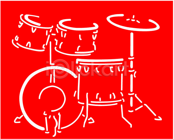 사람없음 EPS 아이콘 드럼 빨간색 악기 음악 음악교육 타악기