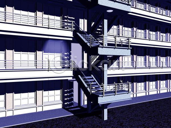 사람없음 3D JPG 일러스트 건물 건축 건축물 계단 도시 미래도시 백그라운드 빌딩 아파트 야외 컴퓨터그래픽 풍경(경치)