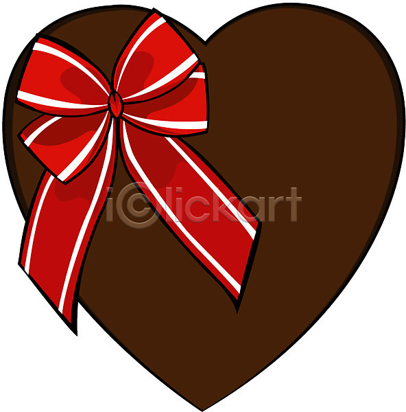 사람없음 EPS 아이콘 기념일 디저트 리본 발렌타인데이 선물 음식 초콜릿 하트 흰색